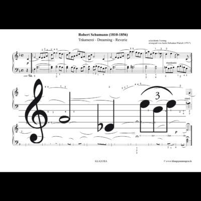 "Träumerei" von Schumann, leicht arrangiert  Klaviernoten [Digital]